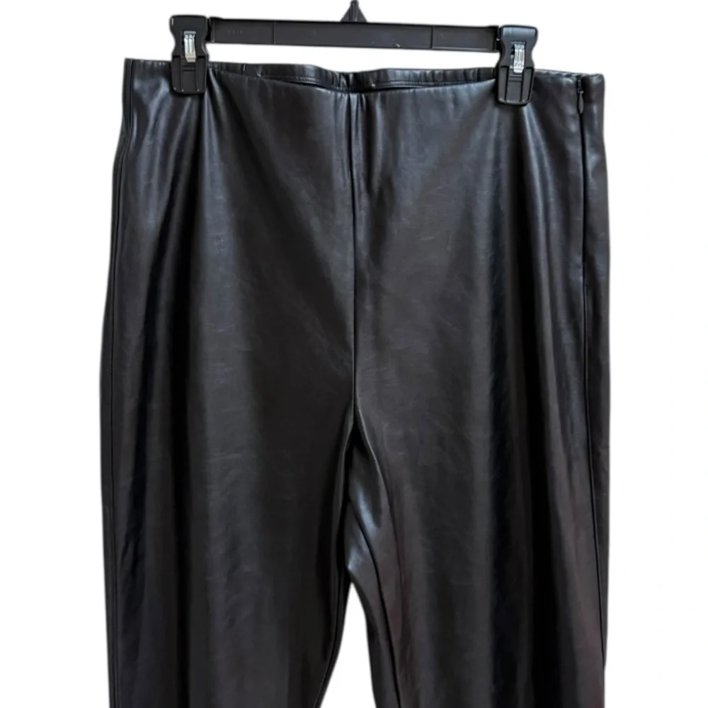 Old Navy Faux Leather High Rise Pants Size 14 Skinny Tapered Side Zip